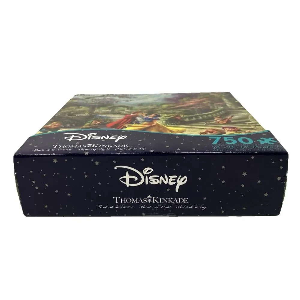 Thomas Kinkade Disney Snow White Puzzle 750 Pc Ceaco‎ Dancing Cottage Garden